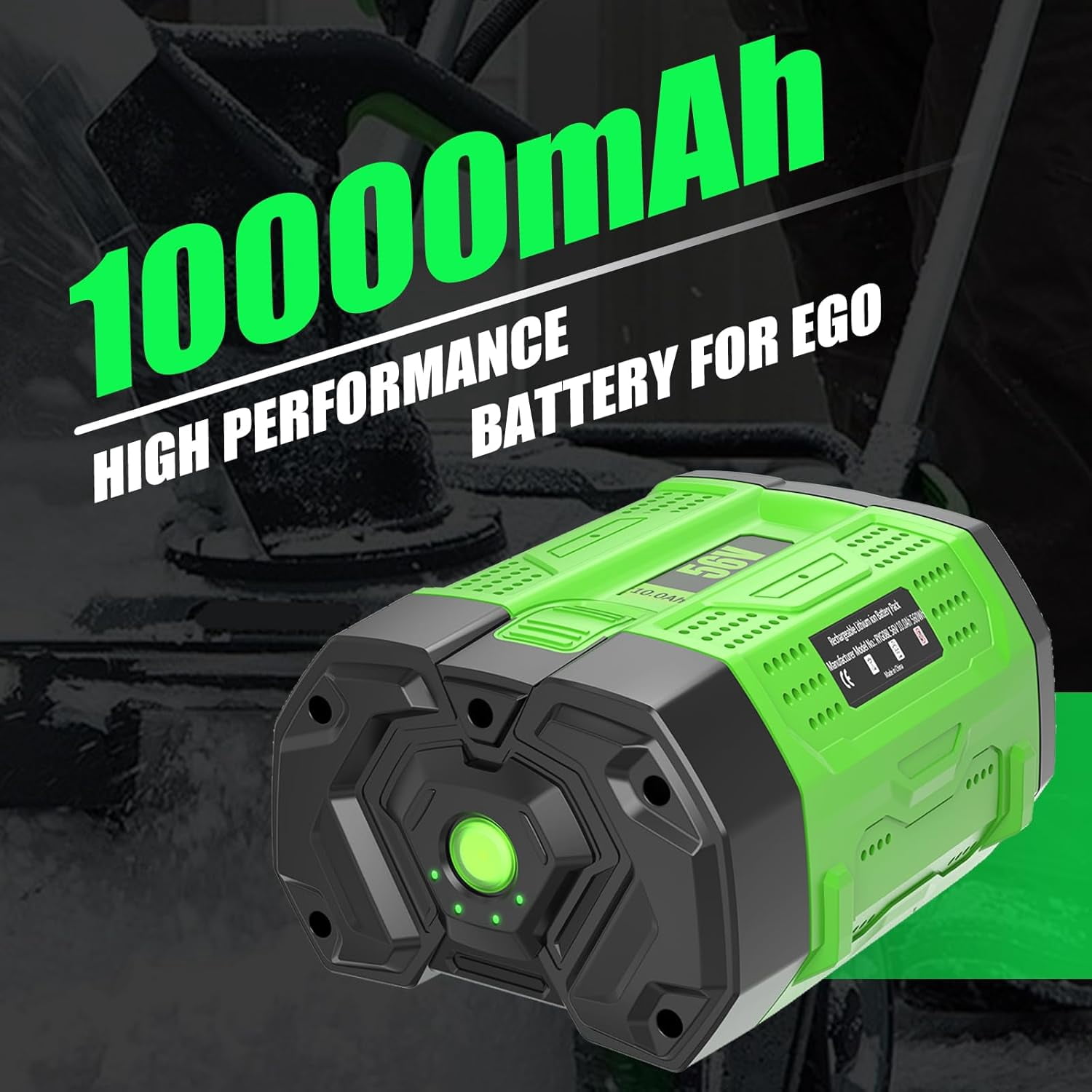 56V 10000mAh Replacement Battery for EGO 56V Battery BA2800T Compatible with EGO 56 Volt Battery Tools Lawn Mower Leaf Blower
