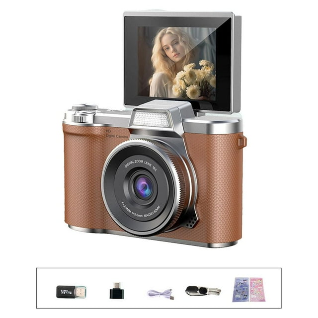 SharkTRUE Appareil Photo Manuel : 48MP, Zoom Numérique 16x, Écran LCD, Carte TF Nécessaire