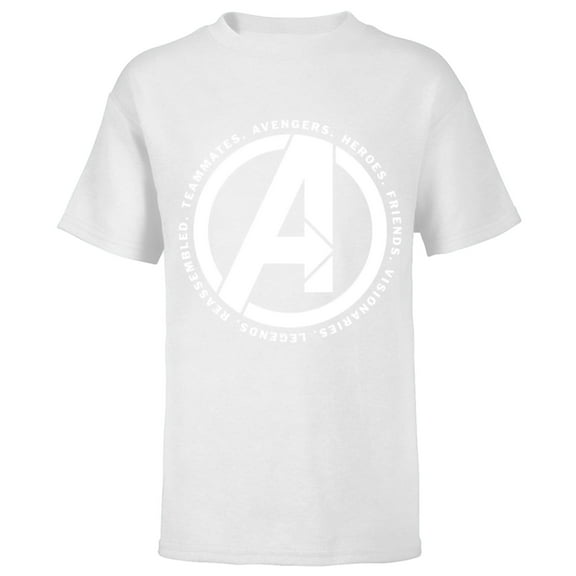 Marvel Avengers: Endgame Logo Heroes and Legends - Short Sleeve T-Shirt for Kids - Customized-White