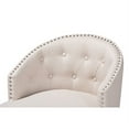 thumbnail image 5 of Baxton Studio Theron Mid-Century Transitional Light Beige Fabric and Espresso Brown Finished Wood 2-Piece Swivel Counter, 5 of 7