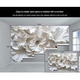 thumbnail image 5 of Stereo Relief White Peony Flowers Wall Mural, Nordic Flower Art 3D Wallpaper Mural, Modern Petals Wall Murals Wallpaper For Woman Bedroom Bedside Living Room 110"W x 79"H (Not Peel and Stick), 5 of 6