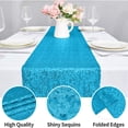 thumbnail image 4 of Panxico Table Cloth Square Sequin Tablecloth 11.8''X78.7'' Glitter Sequin Sequin Fabric Tablecloth Shiny Tablecloth Cover For Birthday Wedding Party Tablecloth L, 4 of 7
