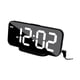 thumbnail image 2 of Digital despertador del reloj de cabecera decoración del reloj de cabecera 16.8x4.5x8.5cm Puertos USB dobles 3 Niveles de brillo para dormitorio Marco negro, 2 of 8