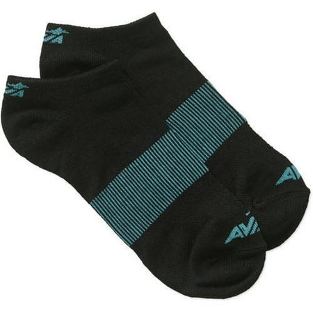 Avia Ladies Performance Liner No Show Socks, 12 Pack, Black/Grey, Size 4-10