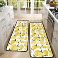 thumbnail image 4 of Kitchen Rugs Sets Of 2,Yellow Lemon Fruit Slices White Pattern Anti Fatigue Kitchen Mat Rugs Non Slip Washable,Decorative Kitchen Floor Mats for Kitchen,Sink,Laundry,17"x47"+17"x47", 4 of 5