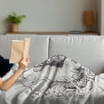 thumbnail image 3 of East Soft Flannel Fleece Throw Blanket, Traditional Japanese Samurai Koi Fish Martial Arts Lifestyle Tokyo Typography, Cozy Plush for Indoor and Outdoor Use, 50" x 60", Coconut Grey, by Ambesonne, 3 of 5