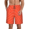 thumbnail image 1 of Saiise Salmon Fish Meat Print Men's Swim Trunks Hawaiian Bathing Suit Swimsuits Beach Shorts with Pockets-Large, 1 of 6