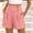 Pink, variant on Casual Shorts For Women Summer Button Detail Pocket Elastic Waist Beach Trip Resort Lounge Casual Daily Wear Easy Style Easy Pull On Style Daily Outfit Ready Pink 3XL