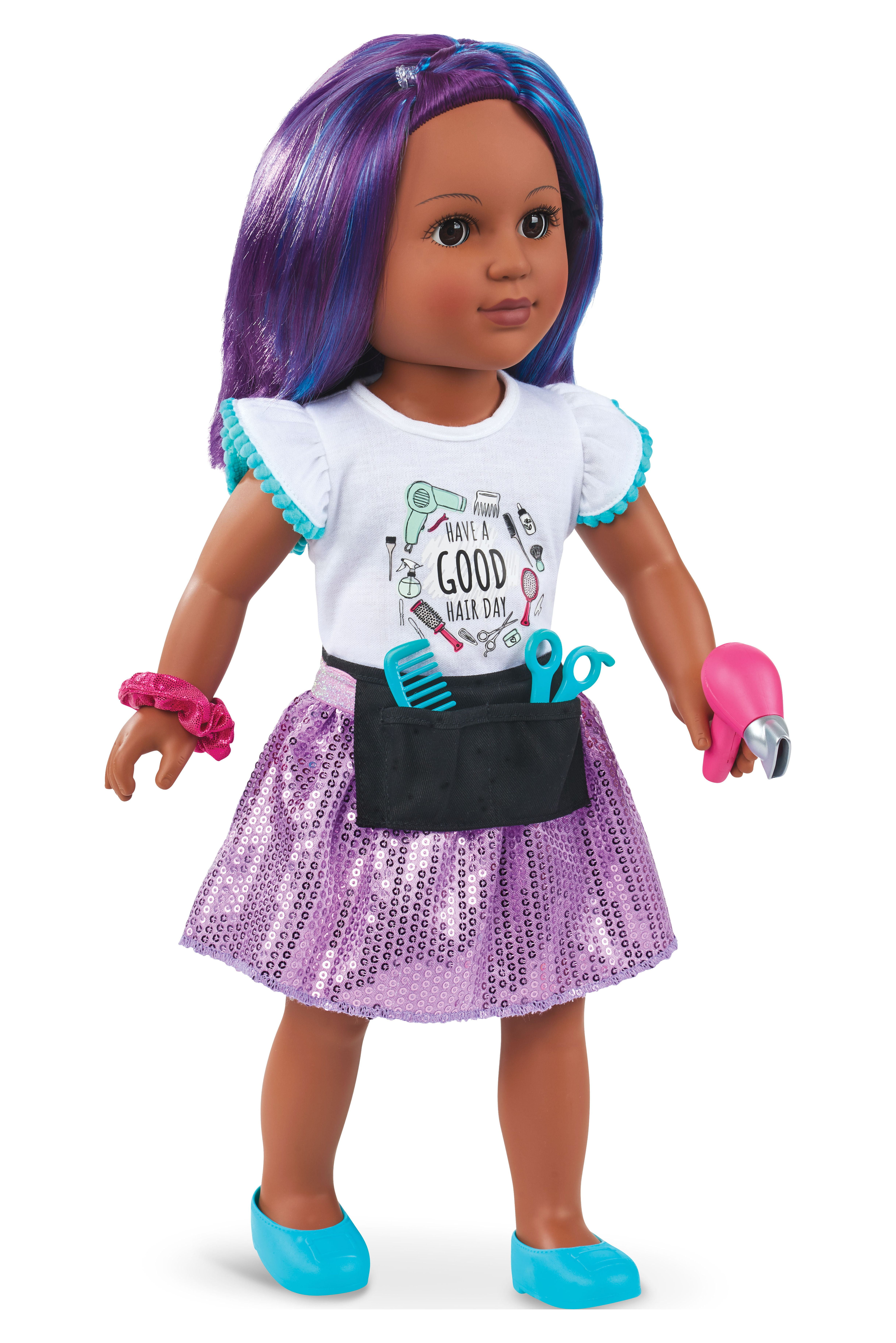 My Life As Poseable Hairstylist Doll Playset, 6 Pieces