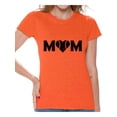 thumbnail image 1 of Awkward Styles Women's Baseball Mom Heart Graphic T-shirt Tops Black Sport Mom's Heart, 1 of 4