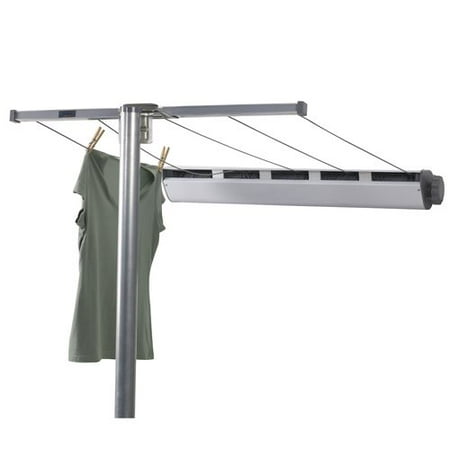 Household Essentials 5 Line Retractable Clothesline With Single Post Household Essentials 5 Line Retractable Clothesline With Single Post Embly