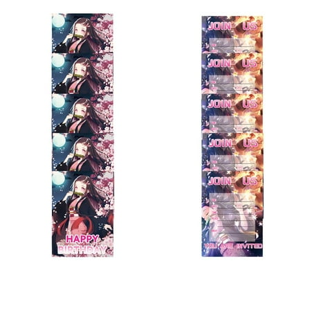 Demon Slayer GirlNezuko Invitations Cards Stock Bulk Birthday Invite Fill-in Party Supplies Decorations for Boys Girls