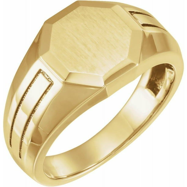 Jewelplus 14k Yellow Gold Men Gents Ring