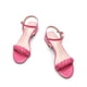 thumbnail image 3 of Sandalias DREAM PAIRS para mujer con tacones bajos y tiras trenzadas en rosa fuerte, 3 of 5