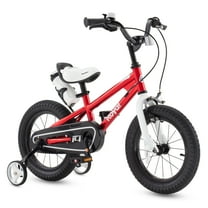 Royalbaby Boys Girls Kids Bike 12 In BMX Freestyle Red 2 Hand Brakes Bicycles with Training Wheels Child Bicycle