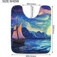 thumbnail image 3 of Dreamtimes Bathroom Rug Mats Van Gogh Ship Sailing Print, Bath Mats for Bathroom Non-Slip Super Soft Absorbent Microfiber Bath Rugs, Bathroom Rugs for Bathroom Floor, Tub and Shower, 17.3"x13.4", 3 of 4