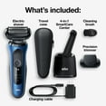 thumbnail image 3 of Braun Series 6 6072cc Men's Electric Shaver with Precision Trimmer, Blue, 3 of 12