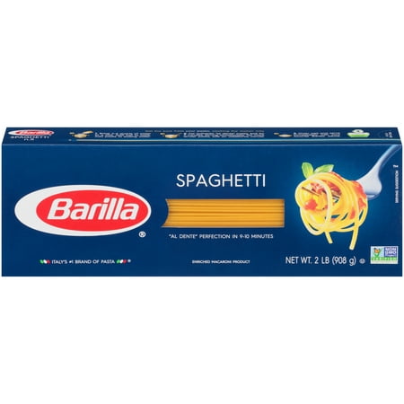 (2 pack) Barilla Pasta Spaghetti, 32 oz (Best Spaghetti Noodles Brand)