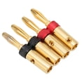 thumbnail image 4 of Bienvenido Preffair 4 conectores tipo banana para altavoz, chapados en oro de 24 quilates, doble tornillo, conector tipo banana para cable de audio, 4 of 8