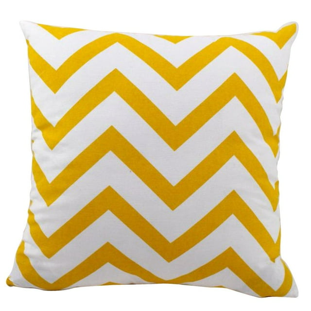 simhoa Canvas Stripe Printed Throw Pillow Cover Cushion Cover Pillowcase 50cm Yellow