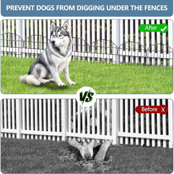 29ft Garden Fence Animal Barrier, 1.2in  Rustproof Metal  Defense Edging for Dogs, Rabbits, Yard