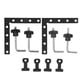 thumbnail image 1 of Abrazaderas de carpintería con Clip fijo, empalme negro en forma de L, cuadrados de posicionamiento de 90 grados, para muebles, armarios, cajas, 2 uds., 1 of 8