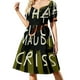 thumbnail image 2 of Vestido de manga corta con hojas verdes, traje de verano para mujer, vestidos largos, vestidos de mujer, 2 of 7