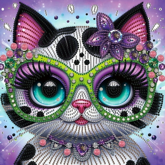 Fashion Glasses Cat Diamond Art Painting Kit