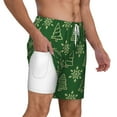 thumbnail image 3 of Balery Christmas (2) Mens Swim Trunks Swim Shorts for Men Quick Dry Inseam Beach Shorts with Compression Liner Pocket-Medium, 3 of 9