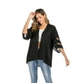 thumbnail image 2 of Women's Open Front Short Sleeves Cardigan Sheer Chiffon Cardigan Coat Beachwear Cover up for Summer Beach Pool Travel Vacation, 2 of 9