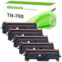 AAZTECH Compatible Toner Cartridge for Brother TN760 TN-760 Printer Ink (Black, 5-Pack)