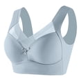 thumbnail image 2 of IQOGKRN Plus Size Anti Sagging Bras for Women Seamless No Underwire Comfortable Push Up Wireless Bra Mesh Padded Smoothing Bras Light Blue 2XL, 2 of 4