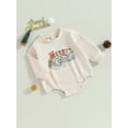 thumbnail image 3 of Wassery Baby Girls Christmas Rompers Tops Infant Girl Loose Jumpsuit Long Sleeve Letter Print Pullovers Bodysuits 3M 6M 12M 18M 24M Newborn Fall Casual Clothes, 3 of 7