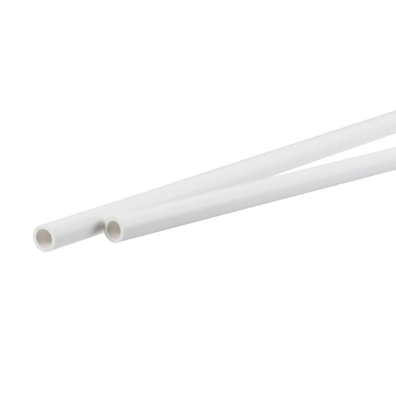 Uxcell 4mm ID 6mm OD 500mm White Pipe Round Rigid Plastic Tube for Water Pipe 2 Pack