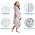 thumbnail image 7 of Pioneer Flower Floral Print Pattern Hooded Bath Towel，50"x30" for Ages 3 To 12 Kids, Quick Dry Lightweight Soft Microfiber Hood Beach Towel Cover Up for Kids, 7 of 7