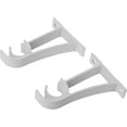 thumbnail image 4 of Soportes para barra de cortina individual, soportes para barra de cortina de aleación de aluminio resistente, color blanco, 4 of 4