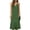 A Green, variant on Women's Summer Sleeveless Casual Dresses V-Neck Floral Party Dress Green M