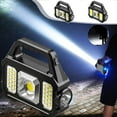 thumbnail image 1 of Fiudx Reflector Multifunción, Cargador Solar Impermeable, 6 Modos de Luz, Lámpara de Mano Led y Cob, Carga Usb, para Exteriores, Senderismo, Camping, Emergencia, Tamaño 17,5 X 15,4 X 5 Cm, 1 of 7