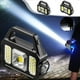thumbnail image 1 of Reflector exterior multifunción | Linterna solar USB recargable - Brillo de 1000 lúmenes con luces laterales LED COB | Batería de batería de 17,5x15,4x5 cm - 1800mAh Batería Portátil, 1 of 6