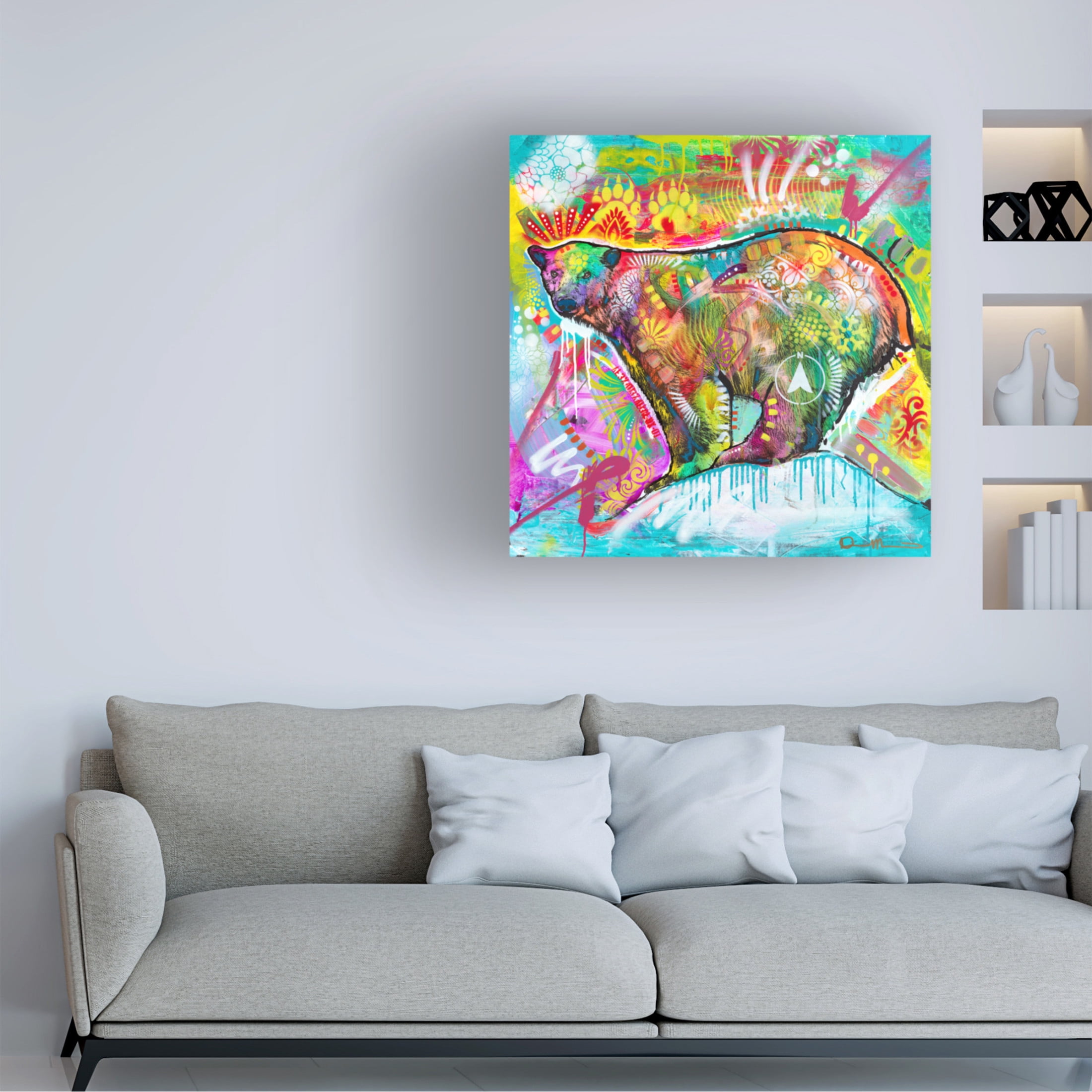 Canvas Wall Art - Dean Russo 'Polar Bear 1' Wall Art for Living Room, Bedroom, or Office Décor by Trademark Fine Art - 24 x 24 Inches