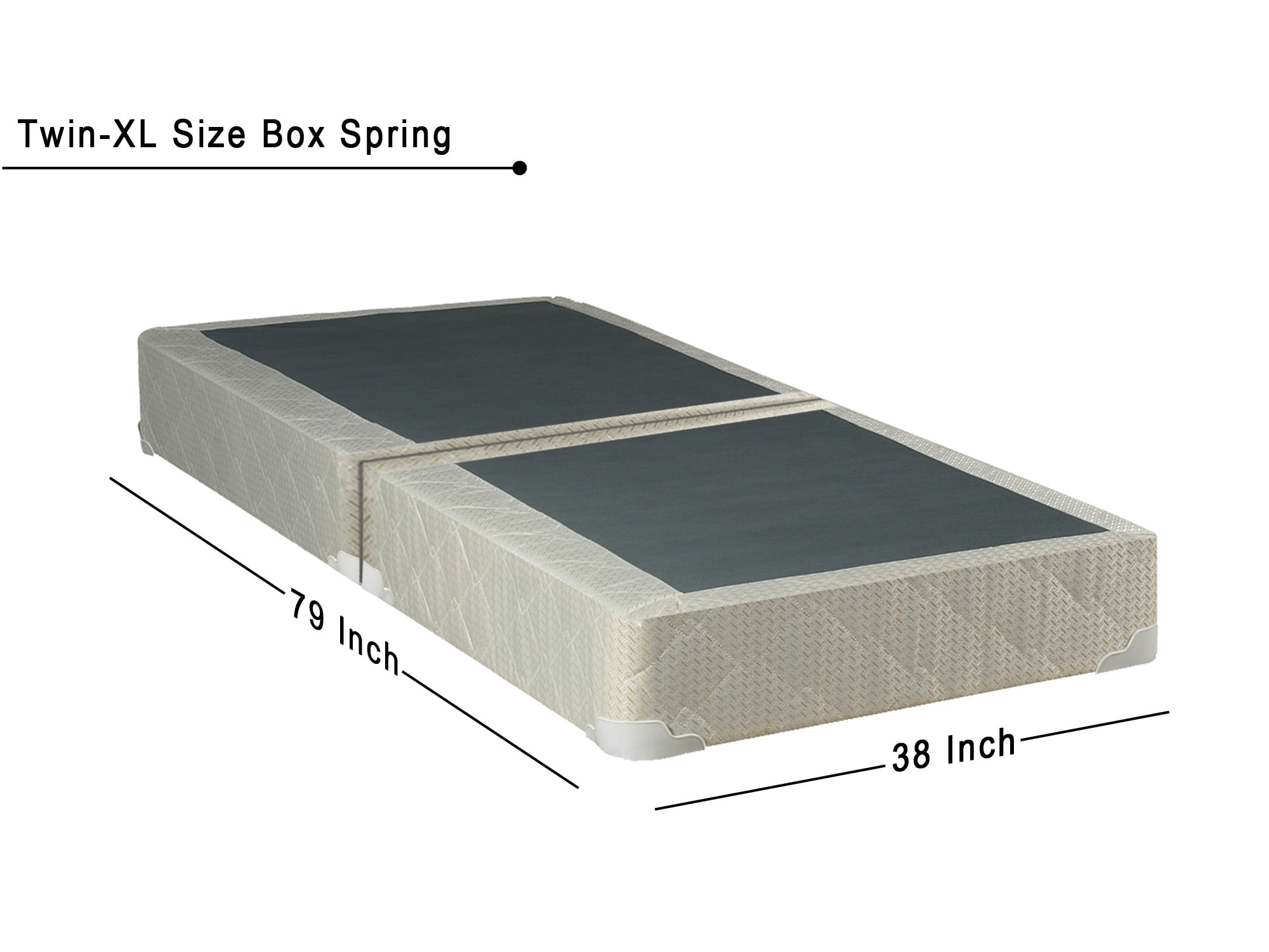 Continental Sleep, 14-Inch Firm Double sided Tight top Innerspring Mattress And 8-Inch Split Wood BoxSpring/Foundation Set With Frame, Good For The Back, Twin XL Size