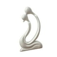 thumbnail image 5 of deevoka Ceramic Kissing Lovers Sculpture Souvenirs Romantic Statue for Bedroom Decor White, 5 of 9