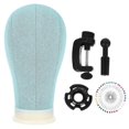 thumbnail image 1 of 1 Set artificial head model practical wig display model Barber practice tool, 1 of 3