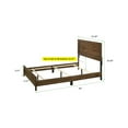 thumbnail image 4 of Queen Size Panel Bed, Wooden Platform Bed Frame with Headboard, Contemporary Platform Bed for Kids Teens Adults, Brown Cherry, 4 of 5
