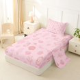 thumbnail image 2 of Manfei Kawaii Sea Plant Twin Sheets,Ocean Themed Art Bedding,Pink,3 Pieces,1 Fitted Sheet and 1 Pillowcase, 2 of 7