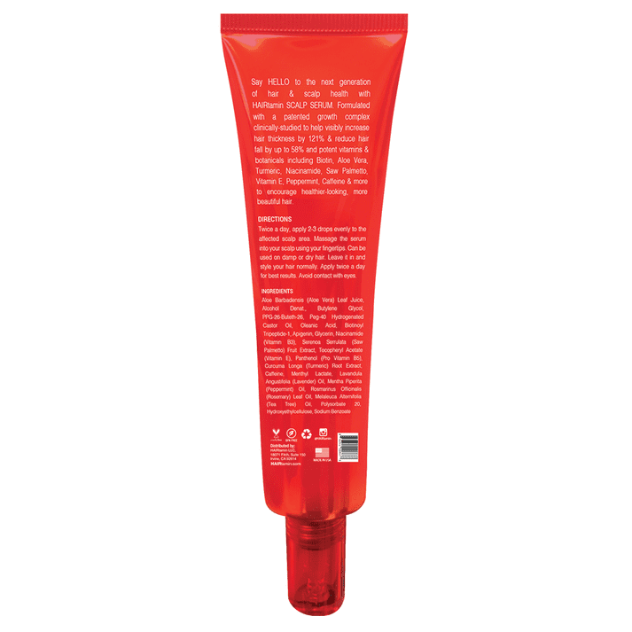 HAIRtamin Scalp Serum Hair Growth and Thickening Treatment, Nourishes Dry Itchy Scalp, 2 fl oz