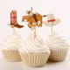 thumbnail image 4 of 72pcs Topper de Magdalena Forma de Vaquero Decoración de Torta de Fiesta de Cumpleaños de Chicos SM SunniMix Picks de cupcake, 4 of 8