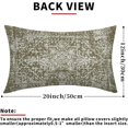 thumbnail image 2 of Olive Green Boho Lumbar Pillow Covers 12x20 Inch Bohemian Carpet Ethnic Decorative Rectangle Pillow Cases Beige Tan Gray Floral Cushion Covers Farmhouse Home Decor For Sofa Couch Outdoor Set of 2, 2 of 5