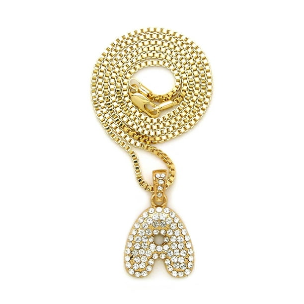 bubble initial necklace