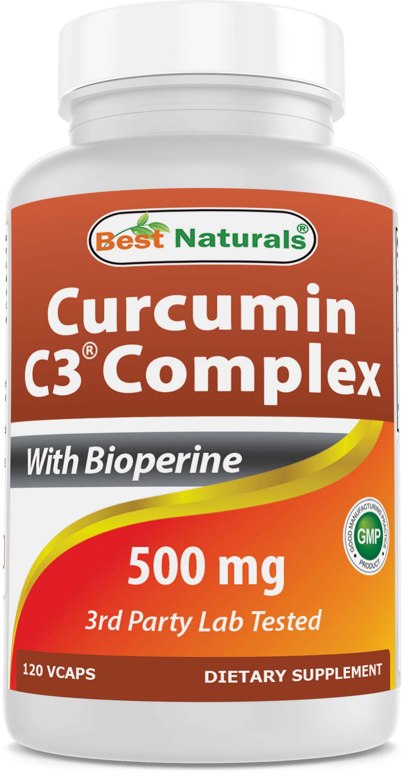Best Naturals Turmeric Curcumin C3 Complex with Bioperine 500 mg 120